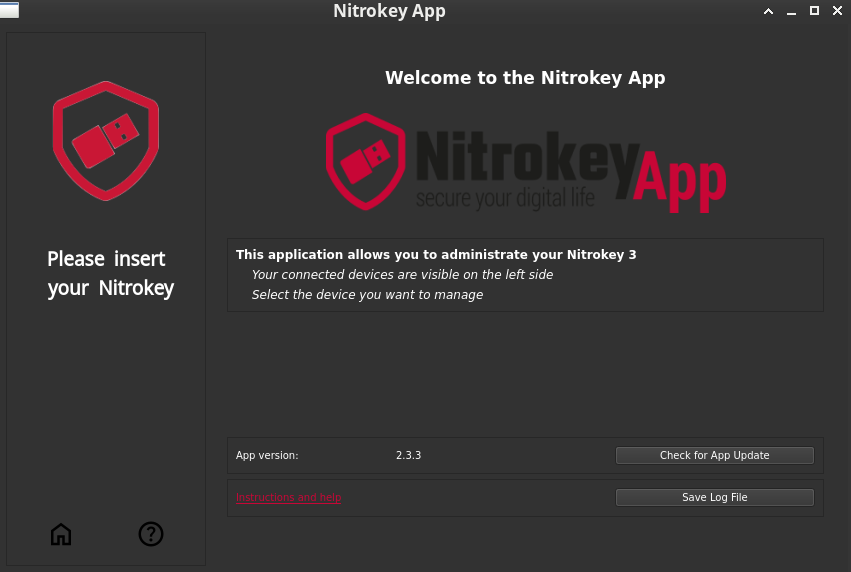 Nitrokey-app2 Screenshot