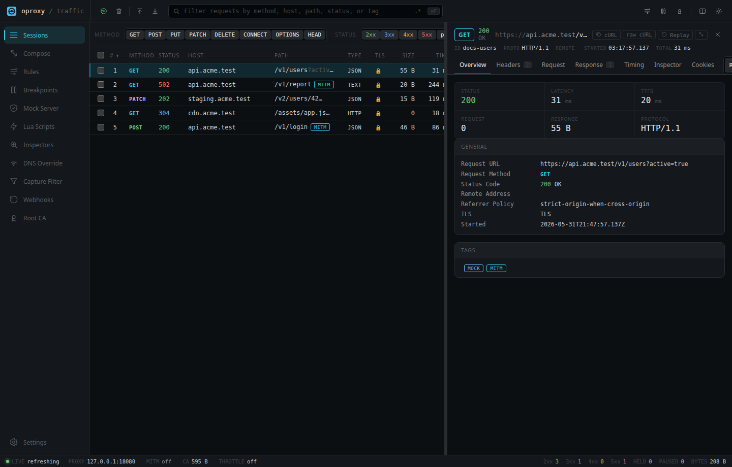 oproxy screenshot